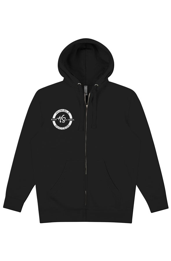 Humble Success Zip Hoodie White