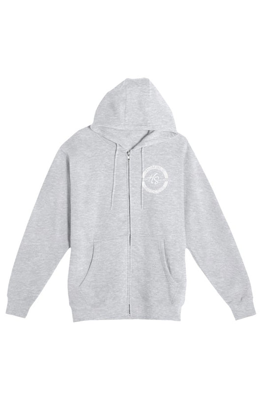 HS Lane Seven Zip Hoodie v2 White Logo Neck Lb