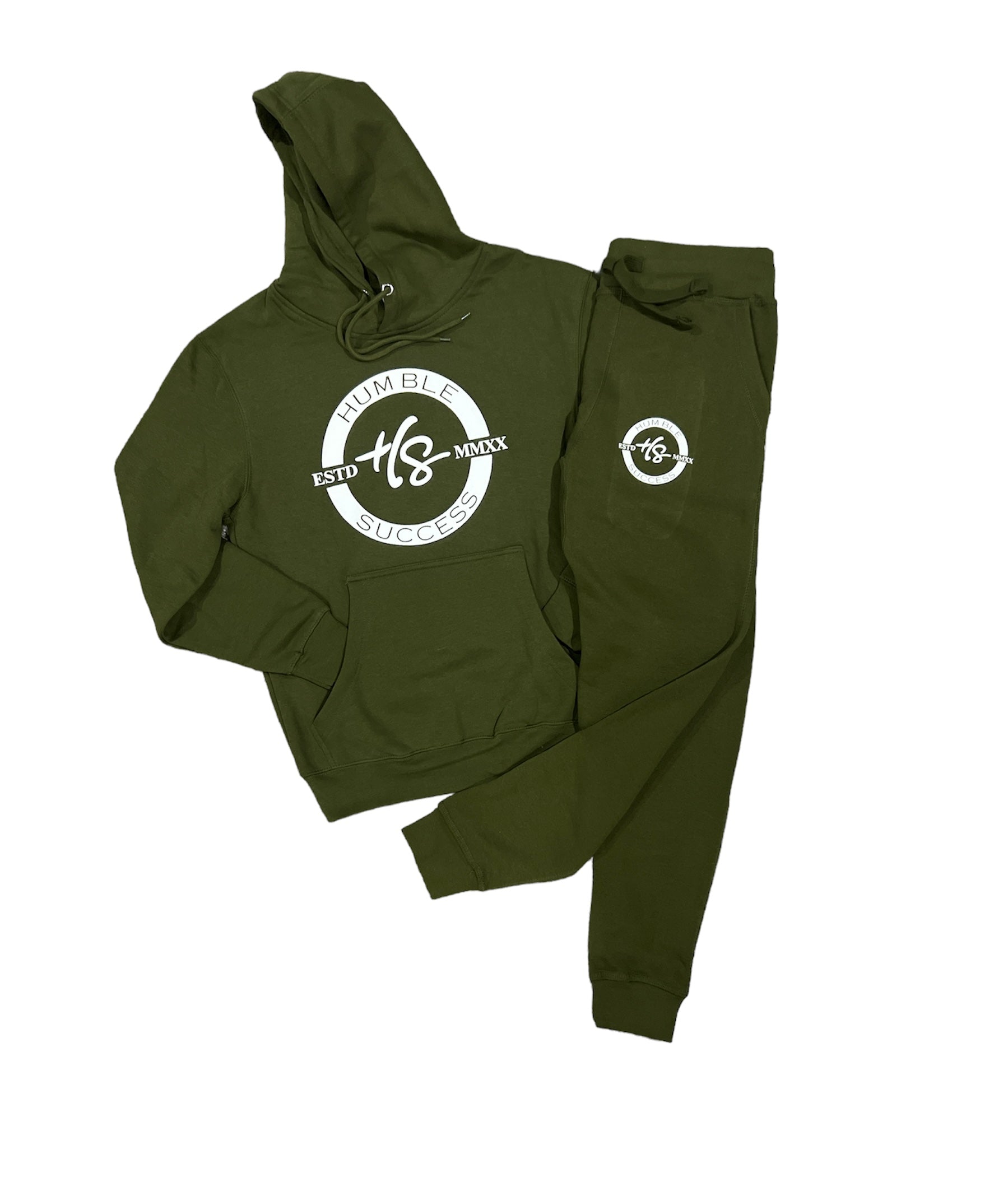 Humble Success army green sweatsuit product view